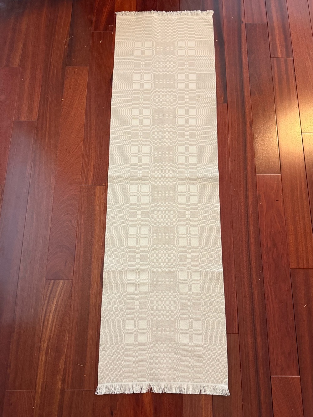 Turkish Cotton Table Runner Woven Cotton Fringed Elegant Pattern